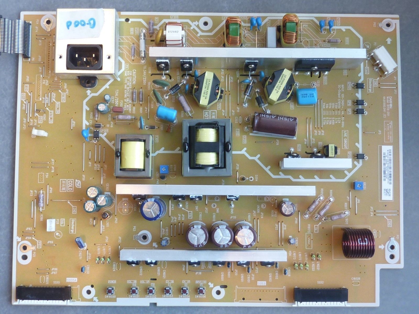 PANASONIC TC-P50X5 Power Supply Board 4H.B1590.041 /E1, N0AE6JK